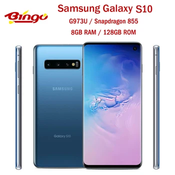 

Samsung Galaxy S10 G973U US Version Unlocked 6.1" Mobile Phone Octa Core Snapdragon 855 16MP&12MP&12MP 8GB RAM 128GB ROM NFC