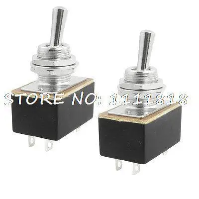 2 предмета AC 220V 3A 115V 6A 4 паяльные иглы DPDT on-2 2-позиционный рычажный переключатель |