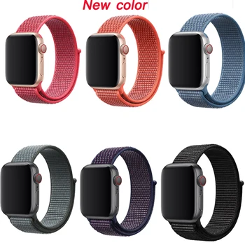 

Strap for Apple Watch nylon band Sport loop 38mm 42mm 40mm 44mm for apple iwatch belt wristband Series 5/4/3/2/1