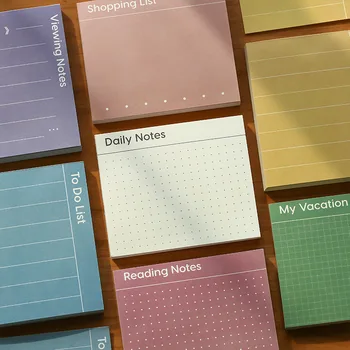 

Basic Daily Notes Series Horizontal Line Shopping List Memo Pad Loose Leaf To Do List Escolar Papelaria School Supply Label