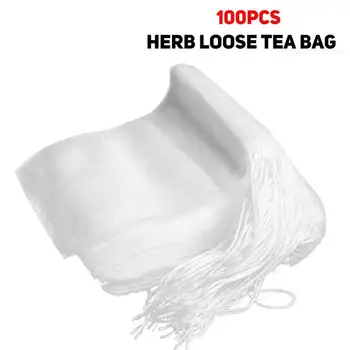 

100Pcs/Lot Teabags 5.5 x 7CM Empty Scented Tea Bags With String Heal Seal Filter Paper for Herb Loose Tea