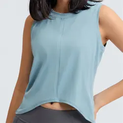 Nepoagym SUNRISE Lightweight Brushed Casual Women Tank Tops Loose Fit Women's Summer Tops Basic Gym Shirts Tees Fitness Workout