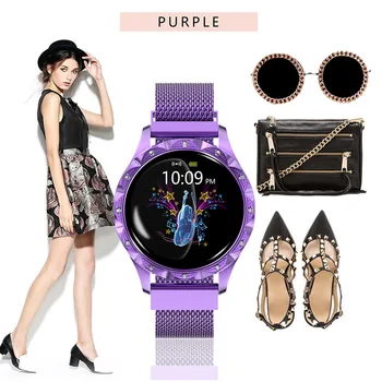 

Round Smart Bracelet for Women Waterproof Blood Pressure Heart Rate Measuring GDeals
