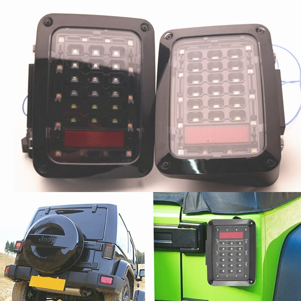 

USA/Europe LED Taillight Rear Back Light Parking Back up Reverse Brake Tail Light Lamp For Jeep Wrangler JK 2007-2018