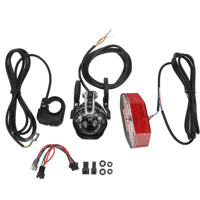 24v 36v 48v Electric Bike Front And Rear Light Set Mountain Road Bike