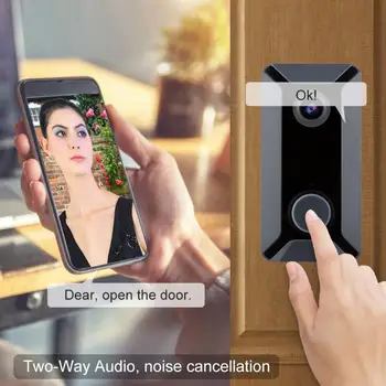 

Smart Access Control Doorbell WiFi Intercom 5 IR Light 720P PIR Video Door Bell with Wide Angle Lens Home Security doorbell