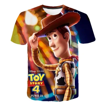 

New Summer Cartoon Movie Toy Story 4 Graphic Print Boy T-Shirt Cute fashion Girl Short Sleeve Funny Children's Clothes 4-14T