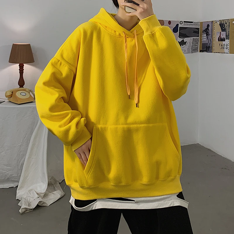 Sudadera capucha de Color amarillo para ropa de calle de Hip Hop, sudaderas con capucha para hombre, suéter deportivo informal otoño, grande 5XL - AliExpress Ropa de hombre