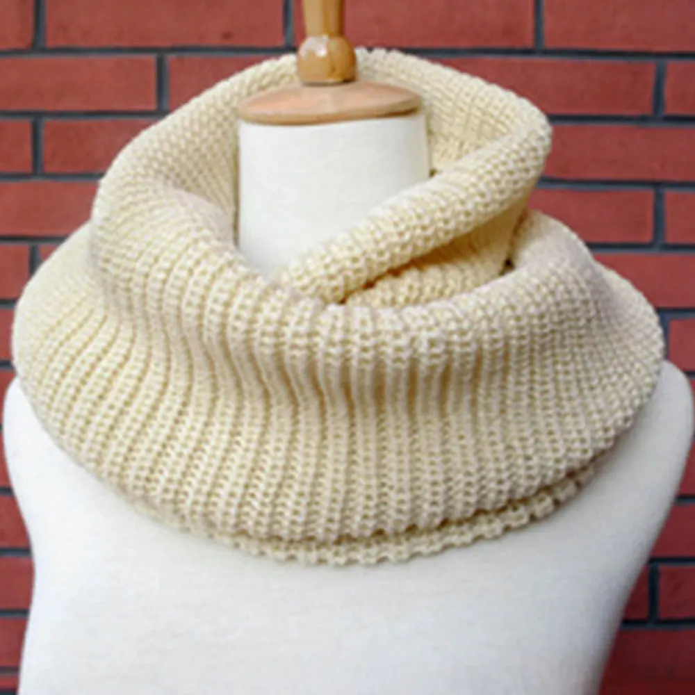 Useful Collar Gift Keep Warm 6 Color Knitted Ladies Neck Warmer Ski Circle Ring Scarf Knit Scarf Womens Scarves Fashion