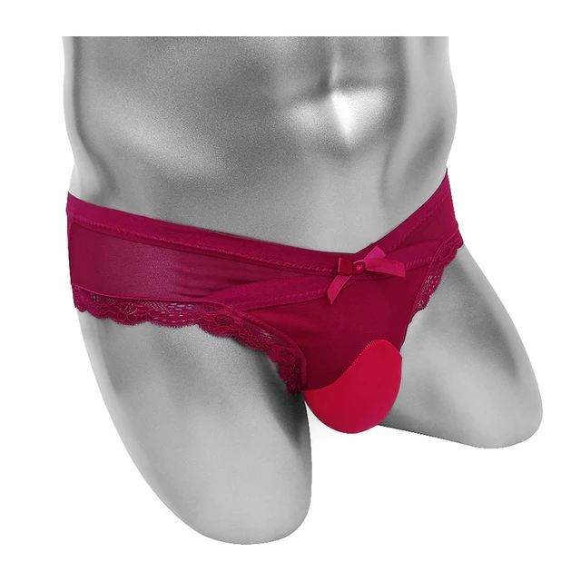 US Men's Satin Sissy Pouch Panties See Through Bikini Briefs Thongs  Underwears 