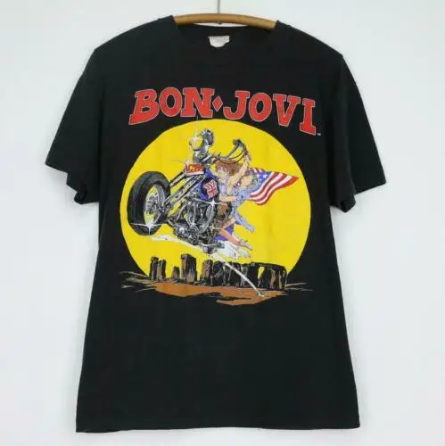 Bon Jovi рубашка Винтажная Футболка 1989 Новый Джерси синдикат Тур концертный тройник