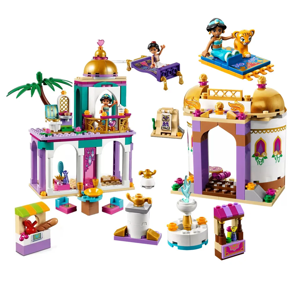 

2019 Girl Friends Fairy Princess Aladdin Palace Figures Building Blocks Bricks Toys For Children Legoinglys41162 41161 Gift