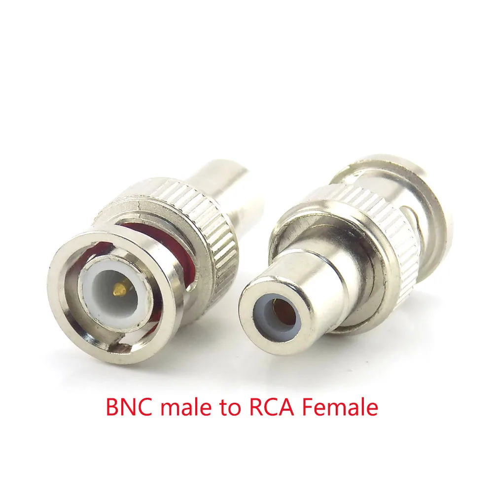 2/5/10Pcs Bnc Connector Vrouwelijke Bnc Male Naar Male Rca Bnc Vrouwelijke Om rca Male Adapter Plug Voor Systeem Cctv Camera