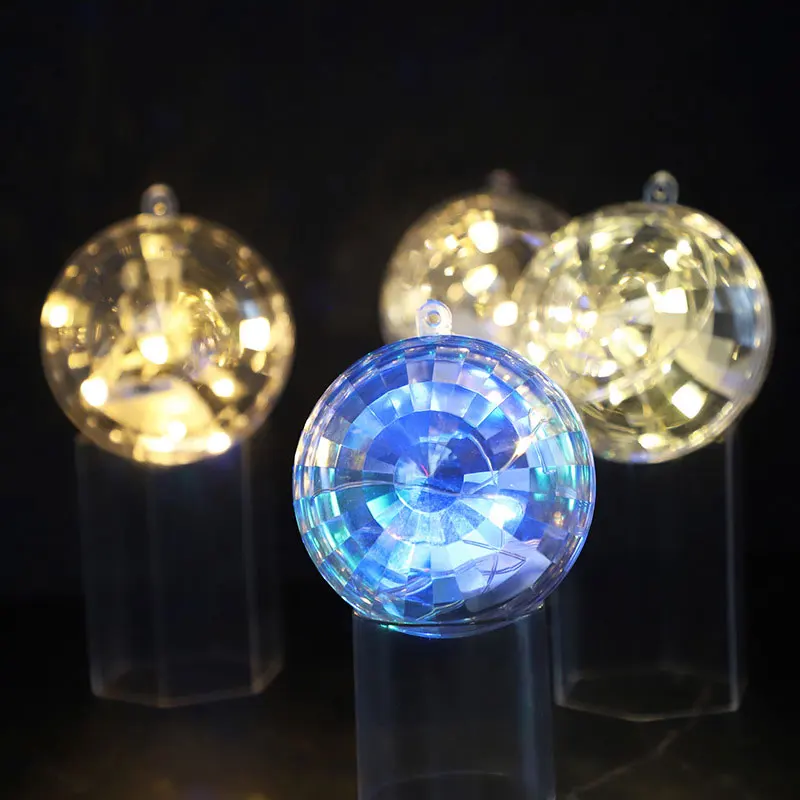 

10pcs/lot 80mm Transparent Glass Ball Hanging esferas de navidad Sphere Baubles For DIY Wedding Party Decoration cadeau femme
