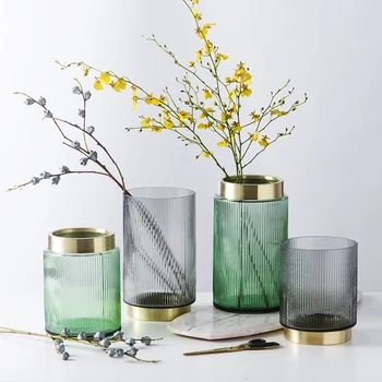

LUXURY STAINED GLASS VASE HYDROPONIC FLOWER LIVING ROOM MODEL ROOM DESKTOP DECORATION MODERN HOME DECORATION ACCESSORIES WEDDING