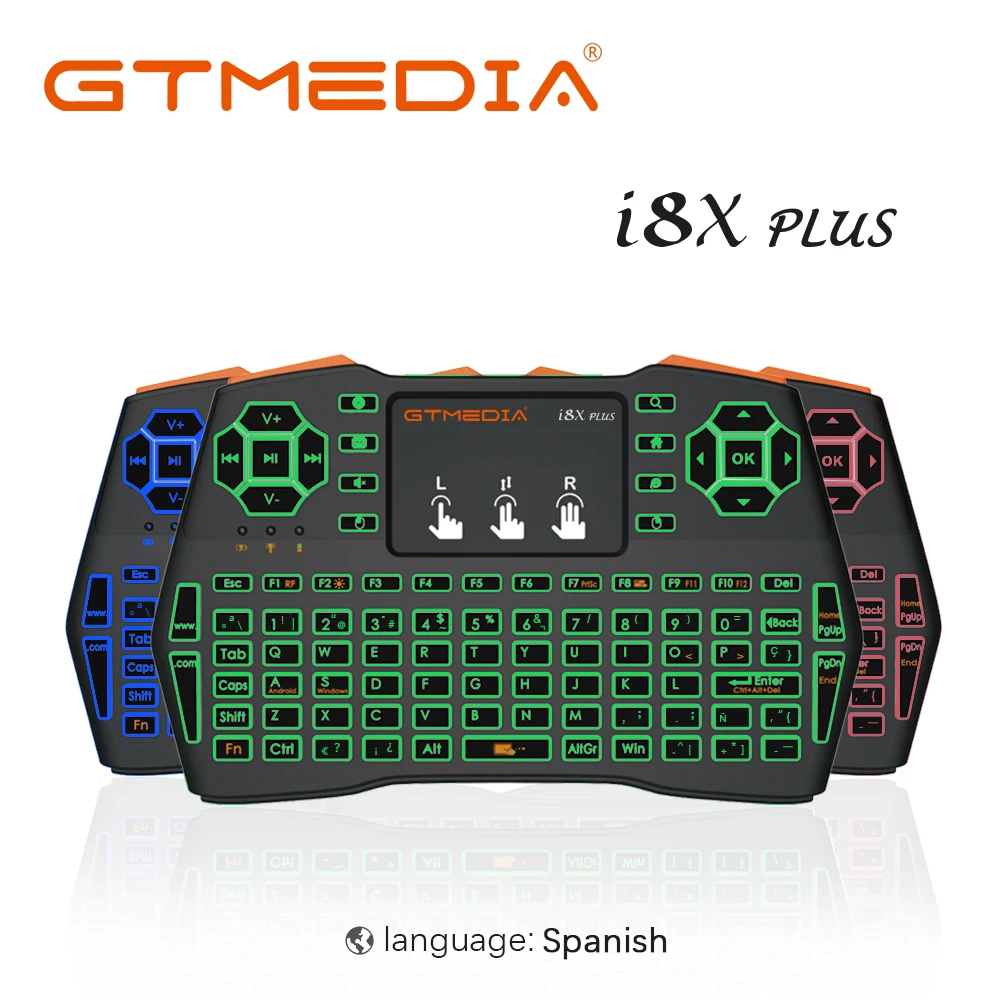 Мини клавиатура GTMEDIA i8 X Plus Беспроводная с подсветкой и тачпадом 2 4 ГГц|Клавиатуры|