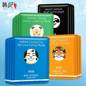 

10pcs Skin Care Sheep/Panda/Dog/Tiger Facial Mask Moisturizing Cute Animal Face Masks Korea skin care