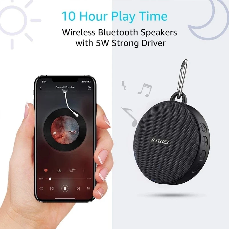 US $23.38 - 42.93 Bluetooth Speaker Subwoofer+Bike Mount 3D Stereo Loudspeaker Shower Portable Outdoor Hands Free IPX7 Waterproof Mini Boombox