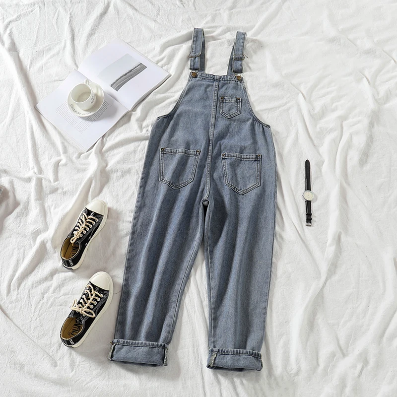 

New Fashion Sleeveless Denim Jeans for Women jumpsuit Romper Overalls Playsuits Straps Romper Straight Trousers