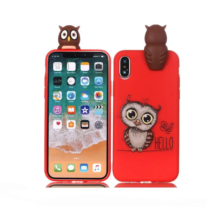 3D единорог чехол для Coque iPhone 11 Pro Max чехол Kawaii панда силиконовый для Funda iPhone X XR XS 6 7 8 Plus 5 5S SE чехол - Цвет: 3