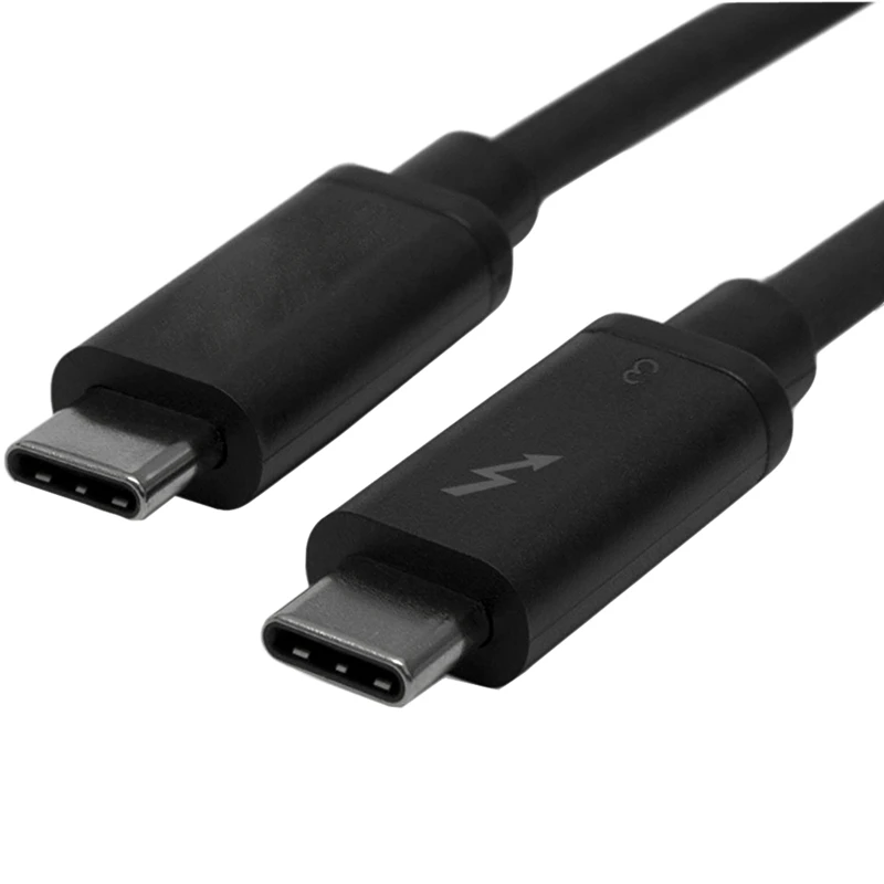 Thunderbolt 3 Usb 3,1 Usb-C Мужской Thunderbolt 3 40 Гбит/с кабель Usb-C к Usb-C Thunderbolt 3 кабель 50 см