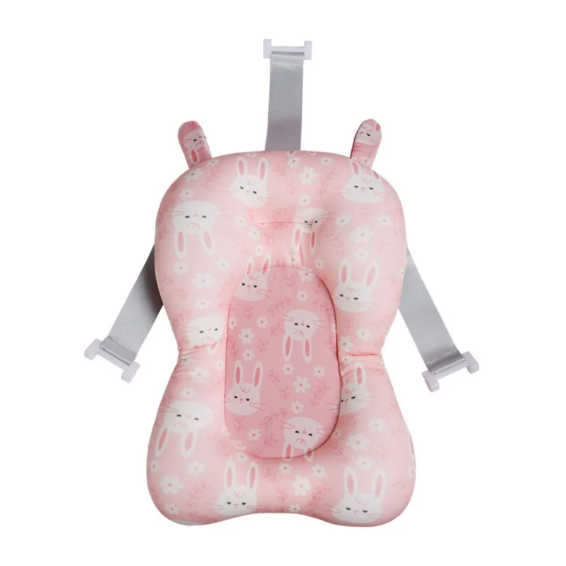 Baby Bath Seat Support Mat Foldable Tub Pad Chair Newborn Anti-Slip Soft Body Cushion
