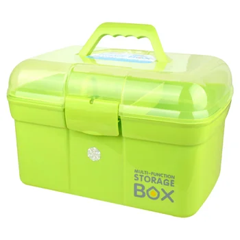 

Home Medicine Box Multi-function Medicine Box Portable First-aid Case Large Capacity Medicine Storage Box (Green)