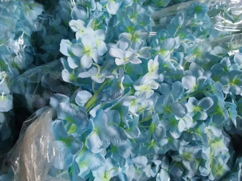 Upscale artificial flower hydrangea wisteria flowers vines wedding arch marrige party Garlands Floral Decoration rattan free shi