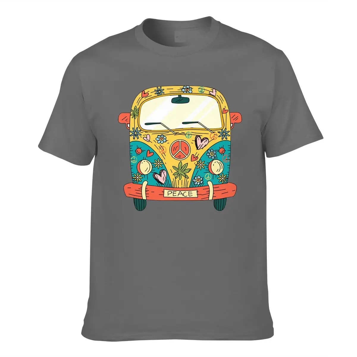 

Lsd Hippie Bus Shirt Trippy Clothing Summer Tee Shirt Usa for Men - Peace Psychedelic Acid Art Cotton Short Cn(origin)