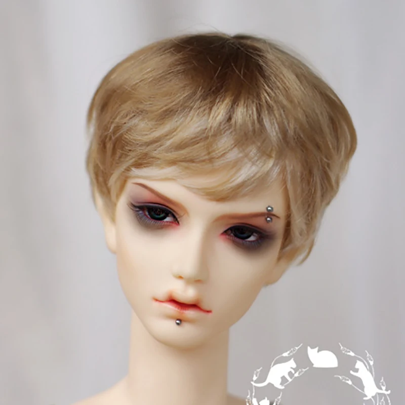Парик Allaosify BJD для мальчиков 1 шт. коричневый короткий парик кукол 1/3 1/4 1/6 Bjd Lmitation