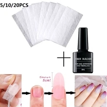 5/10/20 шт ватные палочки по уходу за ногтями из стекловолокна шелк ногтей Обёрточная бумага наклейки+ УФ-гель для ногтей инструменты для нейл-арта Маникюр нейл-арта