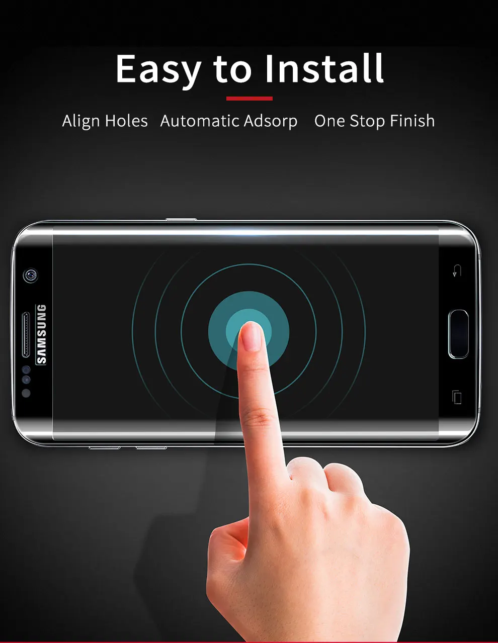 mobile screen guard 3D Full Cover Tempered Glass For Samsung Galaxy S7 edge Screen Protector For Galaxy S7 For Galaxy S6 Edge Transparent glass film phone tempered glass