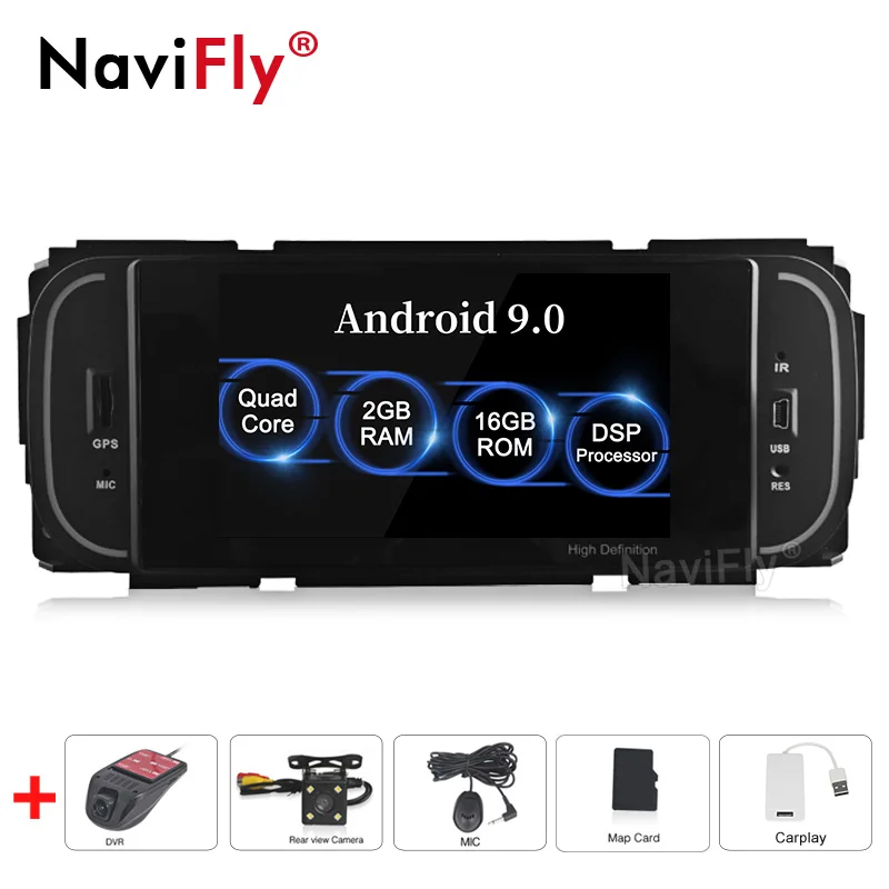 NaviFly DSP автомобильный радиоприемник gps для JEEP Grand Cherokee Liberty Wrangler/Chrysler/Dodge Android 9,0 автомобильный навигационный мультимедийный плеер