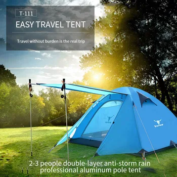 

Upgraded Ultralight Tent Free Standing 2-3 people Double Windproof and Rainproof Outdoor Camping Oxford Tent Instant Shade
