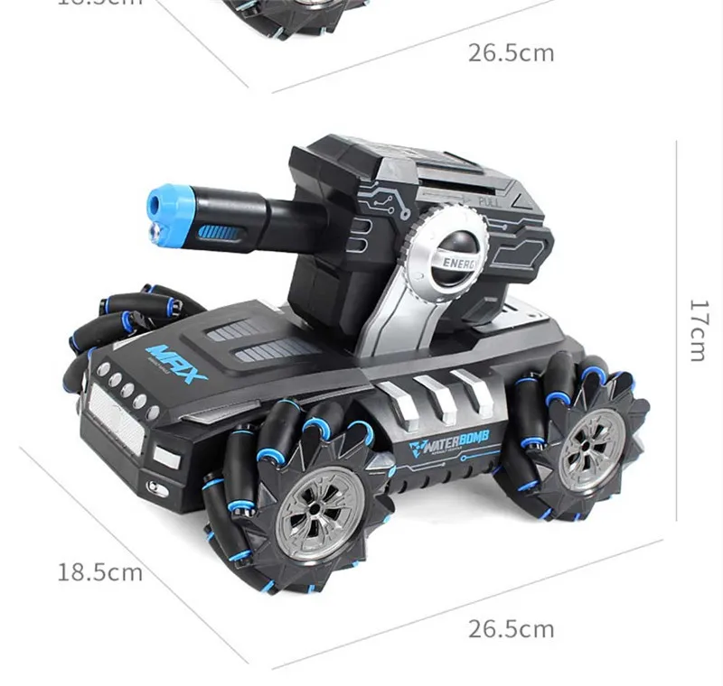 New Water Bomb Tank Car 2.4G Drift Launch Water Bomb Vehicle Gesture Watch Control Car 360 Degree Rotation Rc Stunt Car Toy