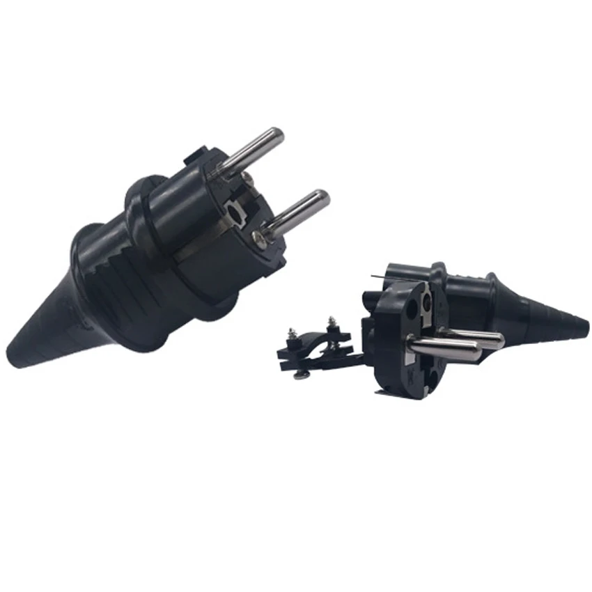 Водонепроницаемый Электрический кабель с заземлением 2 шт. синий черный 2p 16 А|cable