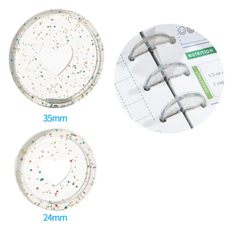 White Sequins Planner Discs Binding Notebook Discs Notebooks Binding Rings Notebook OnThe Rings Notebook School Office Supplies