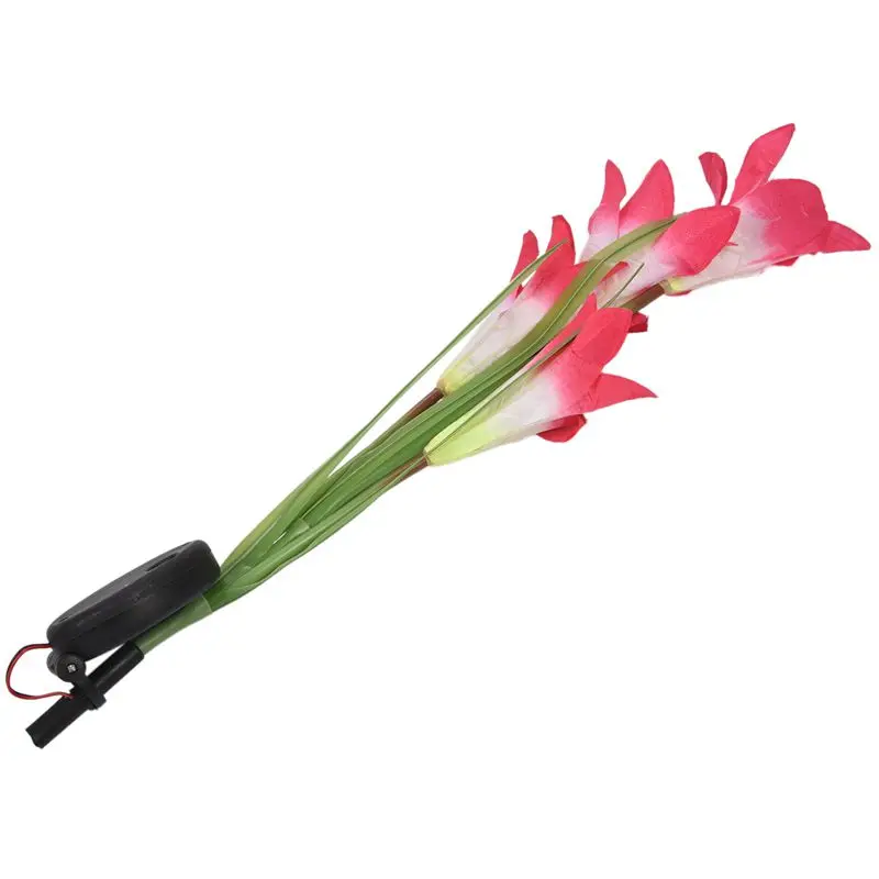 

Solar Powered Energy Saving LED Color Changing Red Lily 4X Flowers Garden Light Lawn Lamp Waterproof