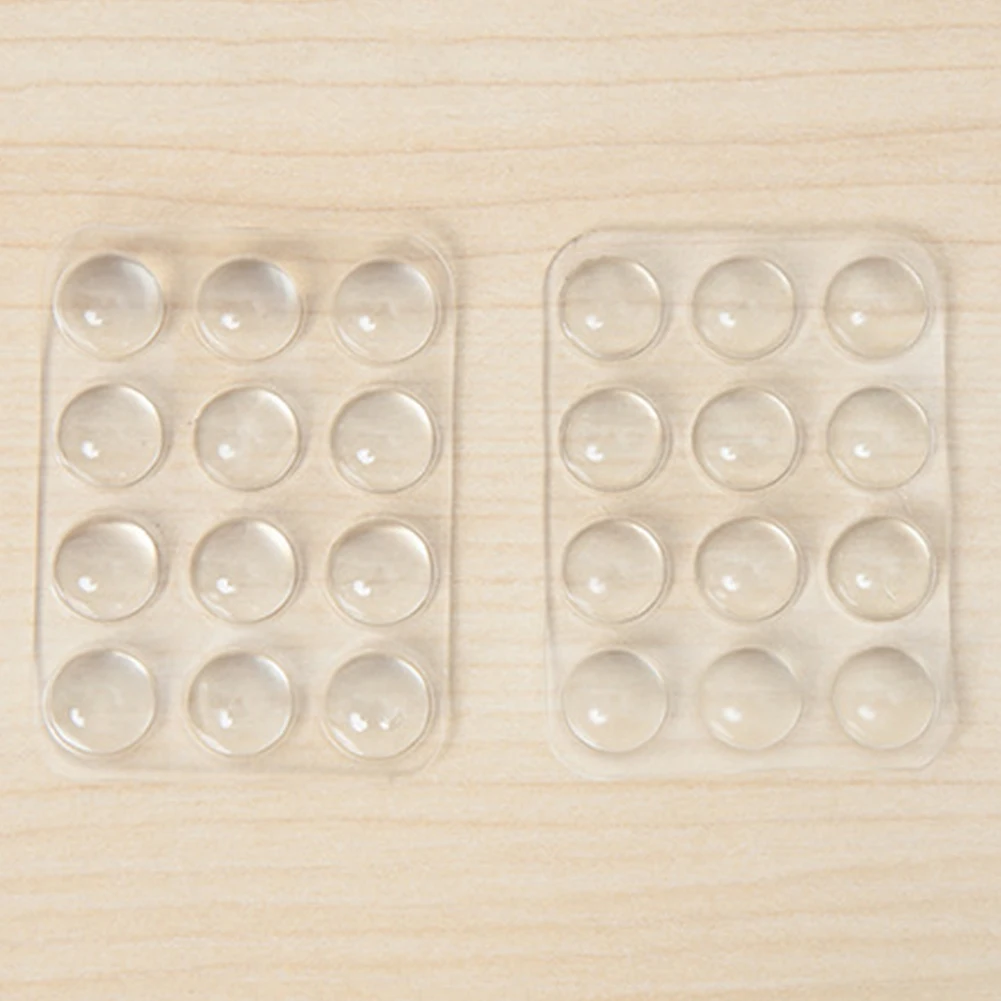 

24pcs Kitchen Cabinet Door Pad Bumper Self-adhesive Anti-collision Rubber Protection Elastic Muffling Transparent
