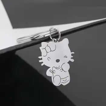 

Lucktune Customized Kid Children Drawing Keychain Personalized Picture Photo Logo Pendant Mark Stainless Steel Jewelry Gift