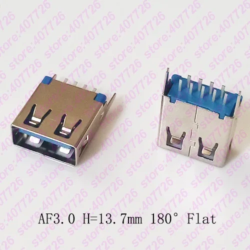 Разъем USB 3 0 10 шт. гнездовой 180 градусов прямые ножки тип AF для компьютера ноутбука