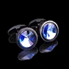 Men's Cufflinks of high quality French shirt button Blue purple red crystal cuff silvery Business wedding jewelry accessories ► Photo 3/6