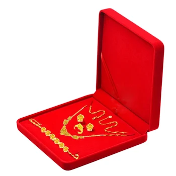

Velvet MDF Jewelry Set Tray Box Necklace Rings Display Storage Case Organizer