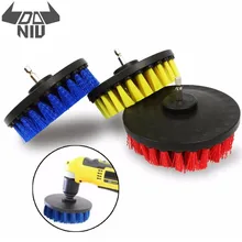 DANIU 5 Polegada Vermelho/Amarelo/Azul Furadeira Elétrica de Cerdas Macias Escova de Limpeza para a Remoção de Poeira Scrubber Escova de Limpeza Banheira kit Ferramenta de limpeza(China)