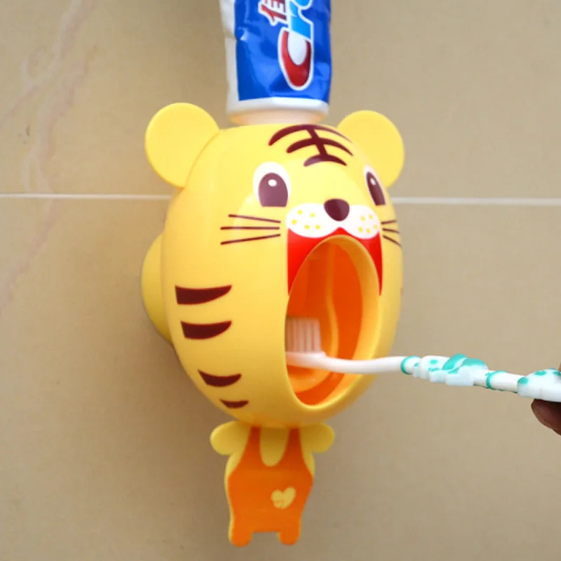 tiger Соковыжималка из держателя дома автоматический ленивый мыть костюм ребенок студент ванная комната присоски аксессуары зуб дозатор пасты - Цвет: tiger