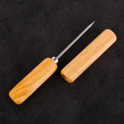 מגרסה קרה מפלדת אל-חלד עם שלושה חוטים וידית עץ מוצקה, מגרסה קרה לקוקטיילים, ברטנדר וכלי בר