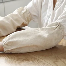 Креативный хлопок, лен, для мужчин и женщин, для работы, однотонный цвет, длинный манжет, нарукавник, плотный, один размер, для очистки, длинный рукав, грязь