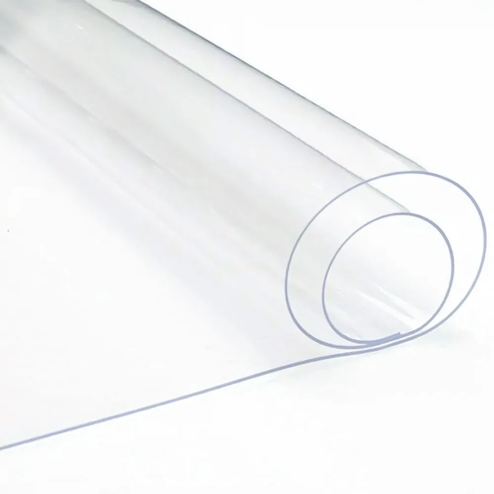 Tanie Jasne Ultra-przezroczysty tkanina PVC miękkie szkło tkaniny, wodoodporna kryształ wyroby dekoracyjne DIY