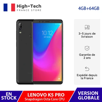 

Global Version Lenovo K5 Pro Mobile Phone 4GB RAM 64GB ROM Snapdragon 636 Octa Core Smartphone AI Four Cameras 4050 mAhDual SIM