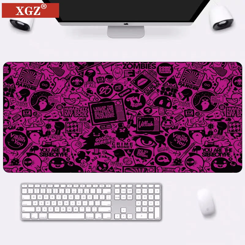 

Black and White Puzzle Mouse Mat Computer Game Console Mouse Pad L Non-slip Mouse Pad Keyboard Desktop Pad Suitable Keyboard Pad